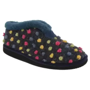 image of Sleepers Womens/Ladies Tilly Lightweight Thermal Lined Bootee Slippers (4 UK) (Blue/Multi)