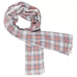 Timberland Mens Plaid Scarf (One Size) (Red/Blue)