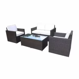 Amir Royalcraft Berlin 2 Seater Set Brown - Garden & Outdoor