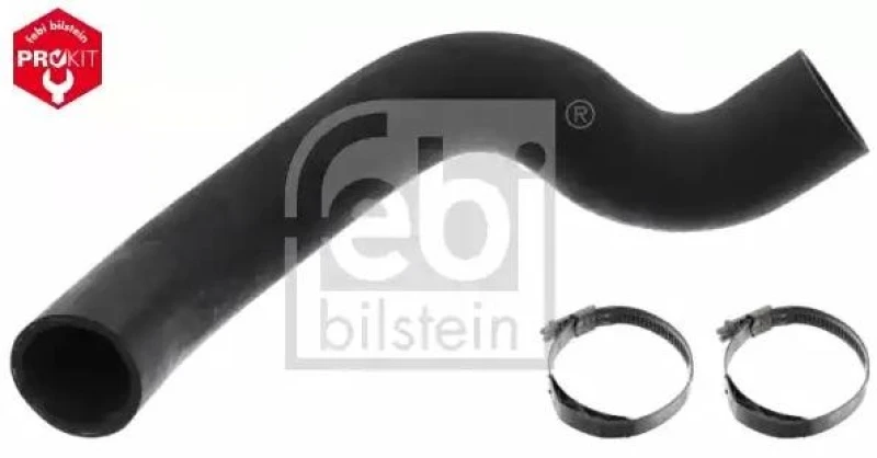 Image of FEBI BILSTEIN 101239 Radiator Hose OE Turbo NEW, EPDM (ethylene propylene diene Monomer (M-class) rubber), with clamps EPDM (ethylene propylene diene