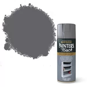 image of Rust-Oleum Painter's Touch Dark Grey Gloss Spray Paint 400ml