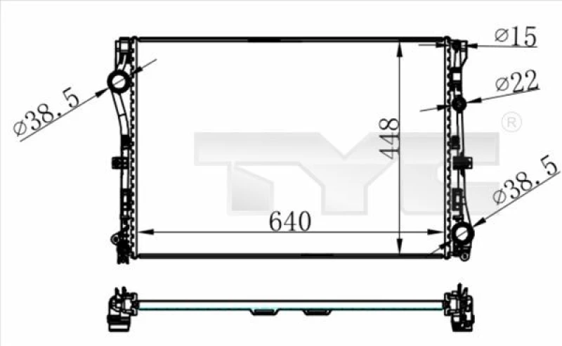 Image of TYC Engine radiator TYC 721-0021