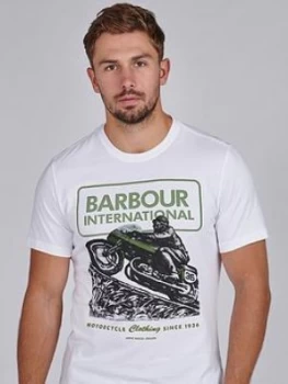 Image of Barbour International Archive Downforce Graphic T-Shirt - White