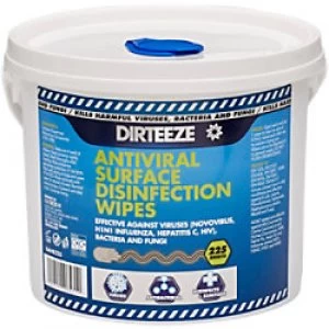 Image of Dirteeze Anti-Viral Surface Disinfection Wipes Bucket 225 Sheets