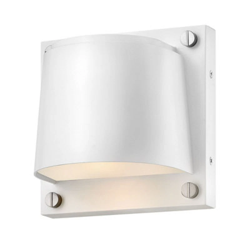 Image of Scout 1 Light Small Outdoor Wall Light Satin White IP44