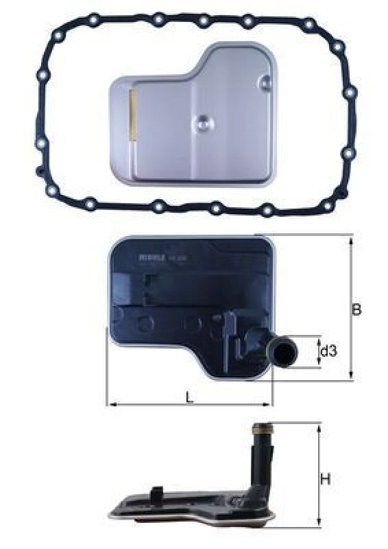 Image of Automatic transmission filter MAHLE HX 240D