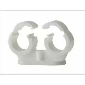 Image of PCDC22 Pipe Clip Double Cliplock 22mm Box 50 - Forgefix