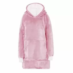 image of Ground Level Luxury Teddy Fleece Hoodie Pink