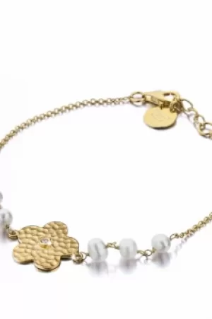 Image of Shimla Jewellery Flower Bracelet With Pearls and Cz JEWEL SH611