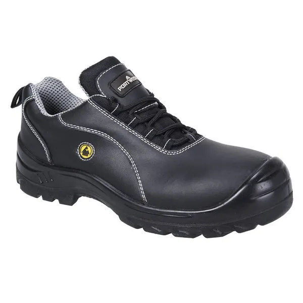 Image of Portwest Compositelite ESD Leather Safety Shoes FC02BKR37 Colour: Black