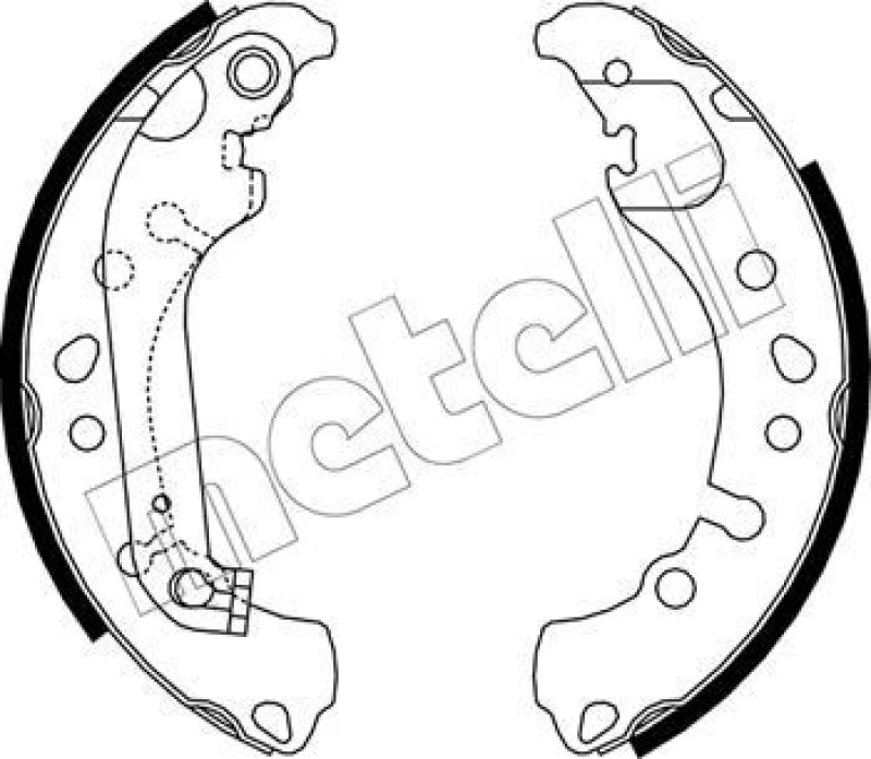 Image of METELLI Brake Shoe Set METELLI 53-0721