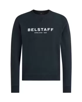 image of Belstaff 1924 Branded Fleece Sweatshirt In Dark Navy - Size M