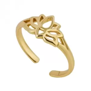 Image of Gold Plated Lotus Blossom Toe Ring R3855