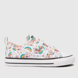 Image of Converse Multi 2v Rainbow Castles Girls Toddler Trainers