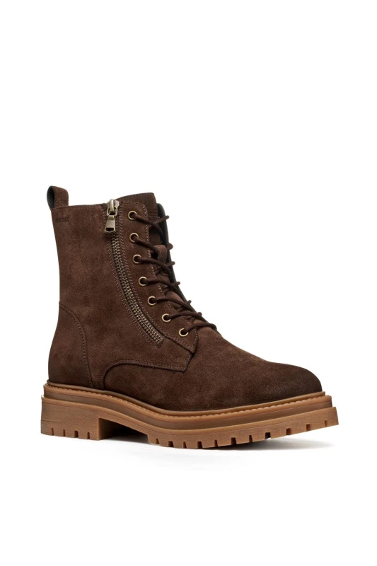 Image of Geox Womens D Iridea F Ankle Boots in Dark Brown Size: 5 Dark Brown Female 5