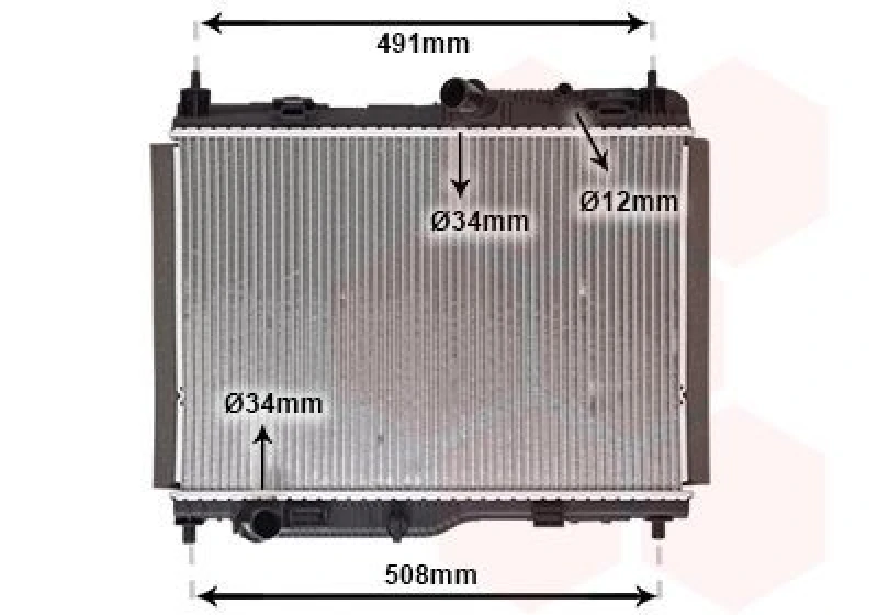 Image of VAN WEZEL Engine radiator VAN WEZEL 18012722
