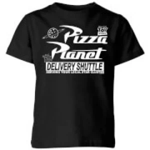 Image of Toy Story Pizza Planet Logo Kids T-Shirt - Black - 11-12 Years
