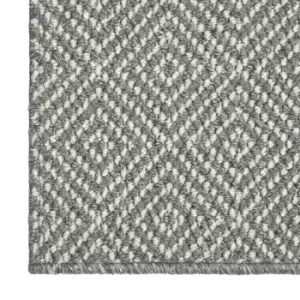 Image of Prague Grey Diamond Heavy Duty Mat, 90Cm X 57Cm