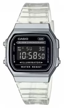 image of Casio A168XES-1BEF Vintage Transparent Resin Band Watch