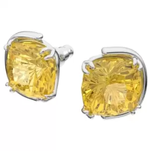 Image of Harmonia Stud Earrings, Cushion Cut Crystals 5616511