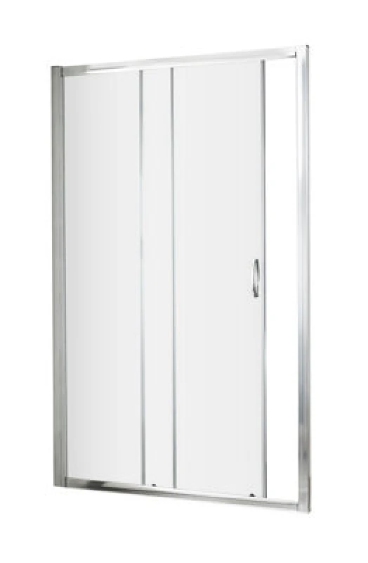 Image of Hudson Reed Ella Pivot Shower Door, Frame Glass Bathroom Shower Enclosure With Toughened Safety Glass In Chrome, 1850 X 1000mm