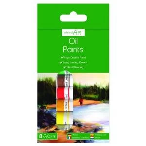 image of Work of Art Hard-Wearing Oil Paint Tubes Assorted Pack of 12 TAL06740