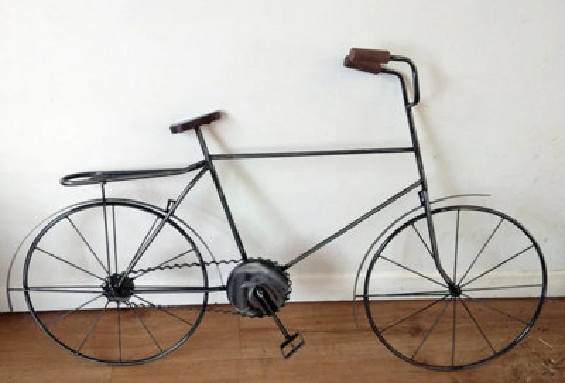 Image of Inspirational Gifting Gents Retro Bicycle Metal Wall Art Home Or Garden Decor