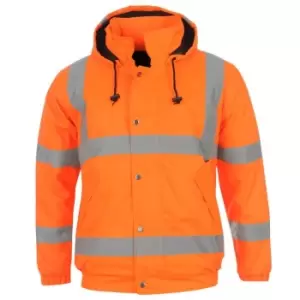 image of Dunlop Hi Vis Bomber Jacket Mens - Orange