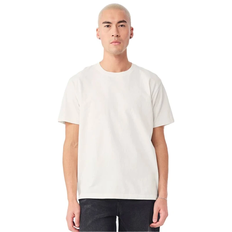 Image of Bella + Canvas Mens Washed Canvas Heavyweight T-Shirt in White Size: XS White Male XS