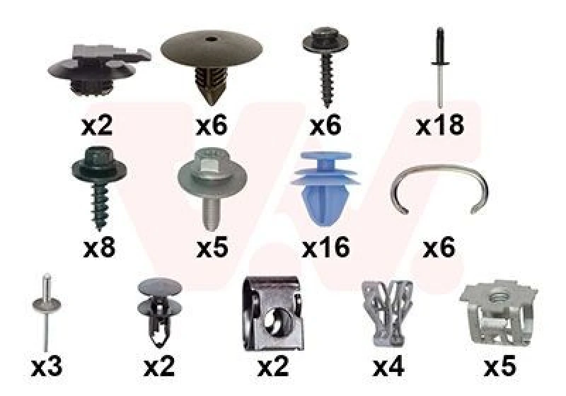Image of VAN WEZEL Mounting Kit, bumper VAN WEZEL 4403794