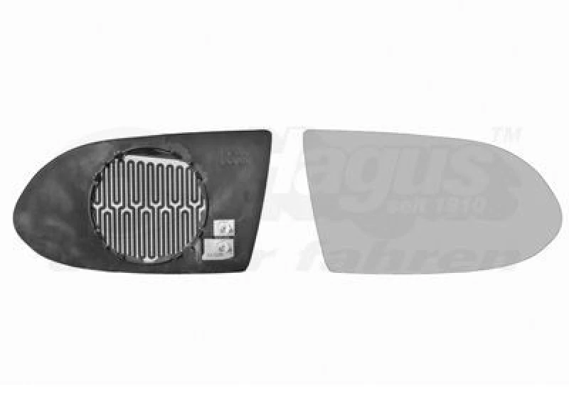 Image of VAN WEZEL Wing mirror glass VAN WEZEL 3790838