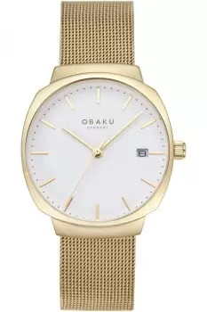 image of Ladies Obaku Felt Lille Gold Watch V273LDGWMG