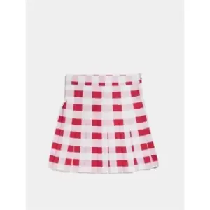 image of Skinny Dip Check Mini Skirt - Pink