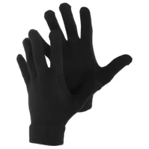 image of Mens Knitted Winter Magic Gloves (One Size) (Black)