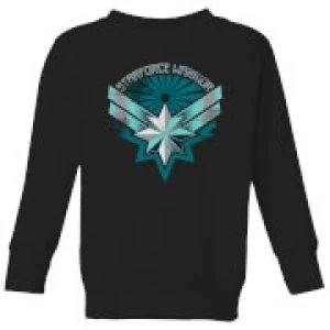 Image of Captain Marvel Starforce Warrior Kids Sweatshirt - Black - 11-12 Years