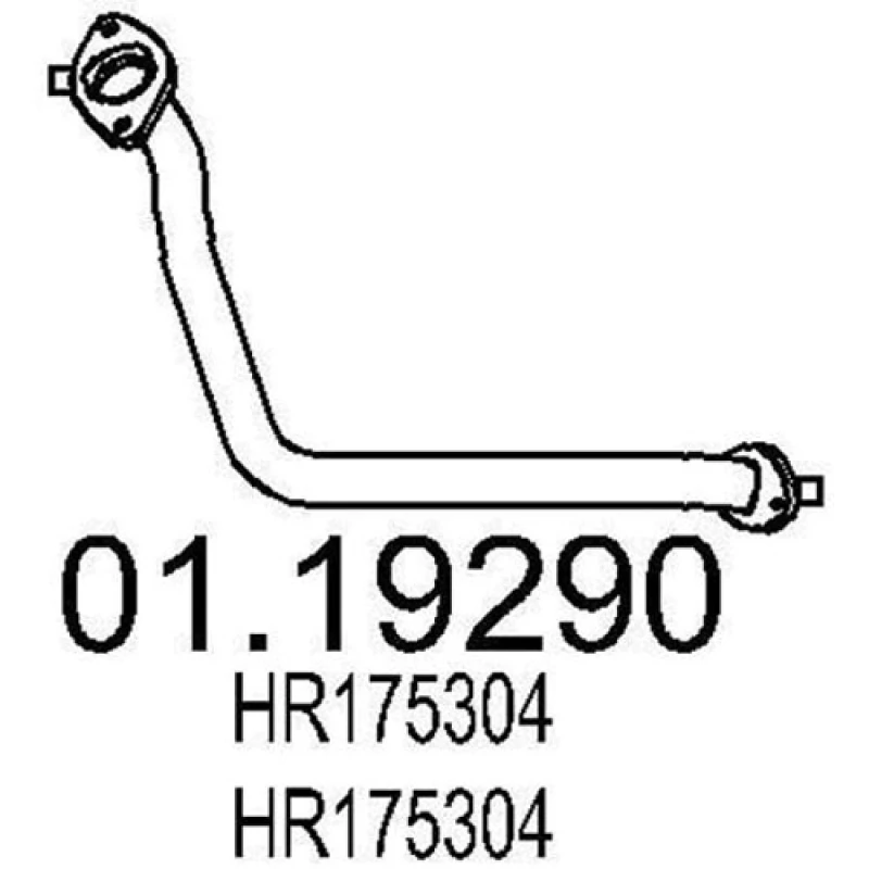 Image of MTS 01.19290 Exhaust Pipe Front, Length: 660mm Exhaust Pipe (17)
