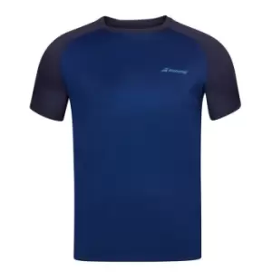 Babolat Poly Crew Neck T Shirt Mens - Blue