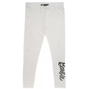 Image of Barbie Girls Leggings (Pack of 2) (5-6 Years) (Grey/Black/Dark Grey)