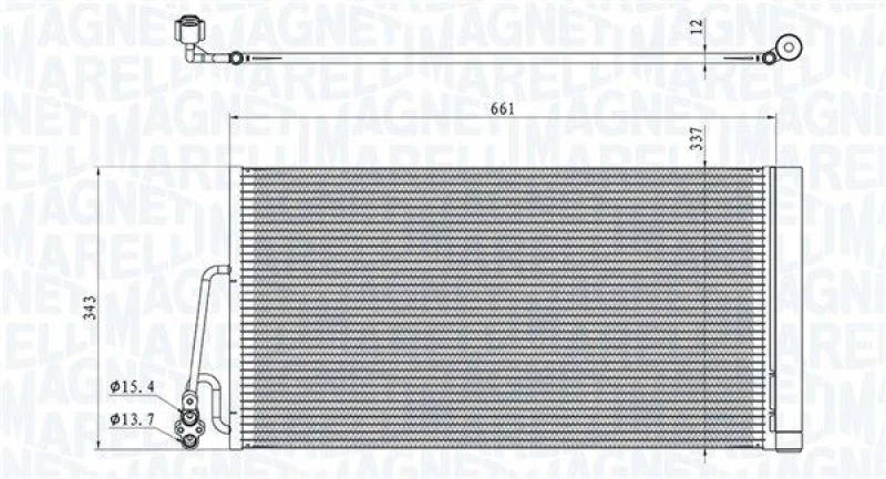 Image of MAGNETI MARELLI Air conditioning condenser MAGNETI MARELLI 350203861000