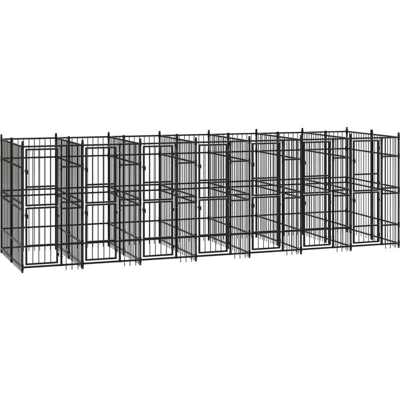 Image of VIDAXL Outdoor Dog Kennel Steel 12.9 m² Vidaxl 8720286871218