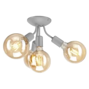 image of Viggo Multi Arm Semi Flush Ceiling Light Silver, 4x E27