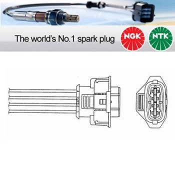 Image of 1x NGK NTK Oxygen O2 Lambda Sensor OZA531-GM3 OZA531GM3 (1864)