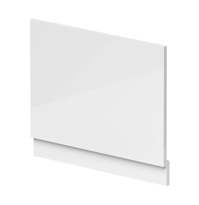 Image of Balterley 700mm Waterproof Straight Shower Bath End Panel - Gloss White White