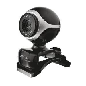 image of Trust Exis Webcam Black Silver 17003