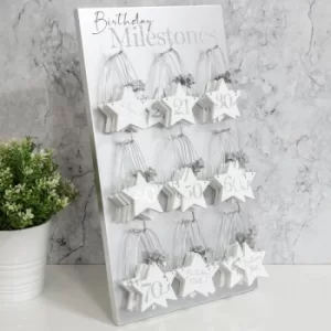 image of Milestones Birthday Wine Charms Display Board