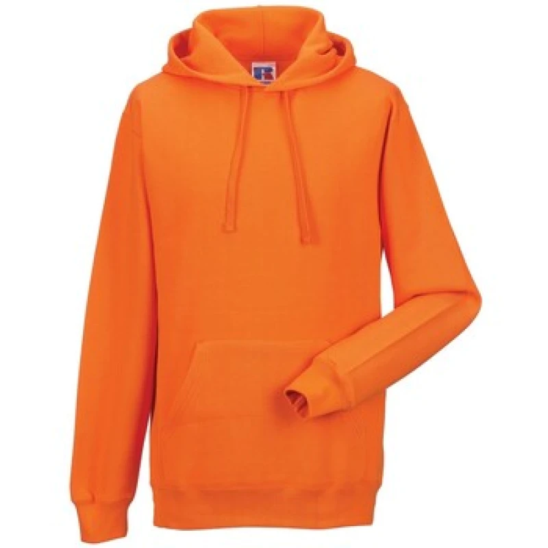 Image of Russell Mens Plain Orange Hoodie Size: Medium Orange Male M