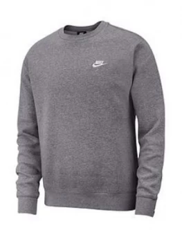 Image of Nike Club Crew Neck Sweat - Charcoal