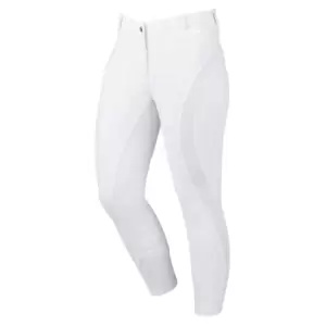 image of Dublin Edge Gel Full Seat Ladies Breeches - White