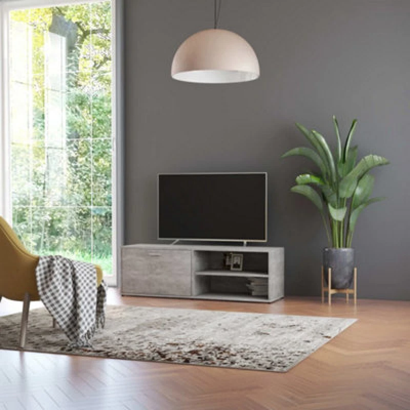 Image of VIDAXL TV Cabinet Concrete Grey 120x34x37cm Engineered Wood Vidaxl 8719883870052