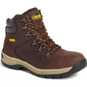 Image of Apache AP31 Nubuck Water Resistant Safety Hiker Boots Brown Size 11